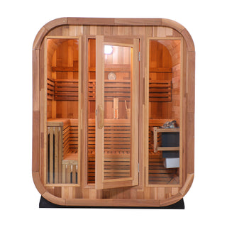 Patchwork Red Cedar Square Sauna