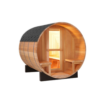 7.8 feet Hemlock barrel sauna