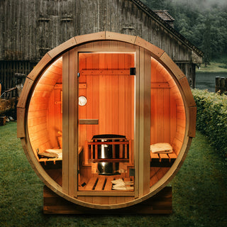 4.9 feet Hemlock barrel sauna