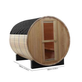 6 feet Hemlock barrel sauna