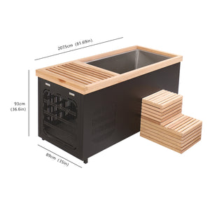 Black Rectangular Ice Tub