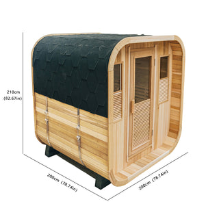 Red Cedar Grid Square Sauna